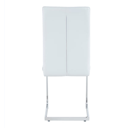 Elegantes Design im europäischen Stil: 2 in einer Kiste, weiße PU-Komfortkissen und silberne Metallbeine