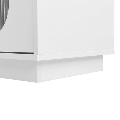 Schminktisch mit LED-Spiegel und Beleuchtung - Weißes Schminktisch-Set für Schlafzimmer mit drei geräumigen Schubladen und einer Tür (ohne Hocker)