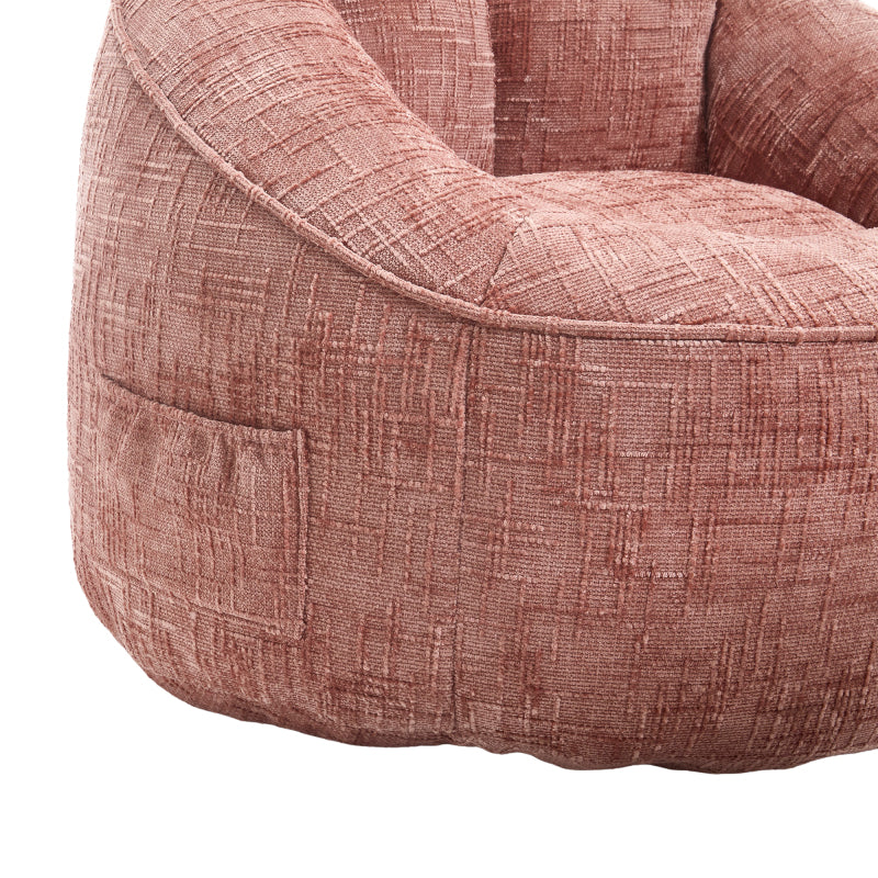 Sitzsack Sofa Stuhl für Erwachsene mit Fußstütze, Rosa