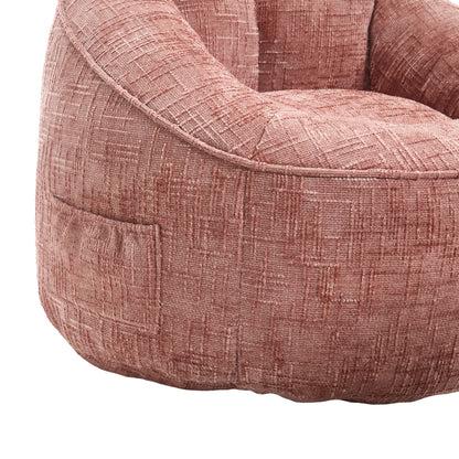 Sitzsack Sofa Stuhl für Erwachsene mit Fußstütze, Rosa