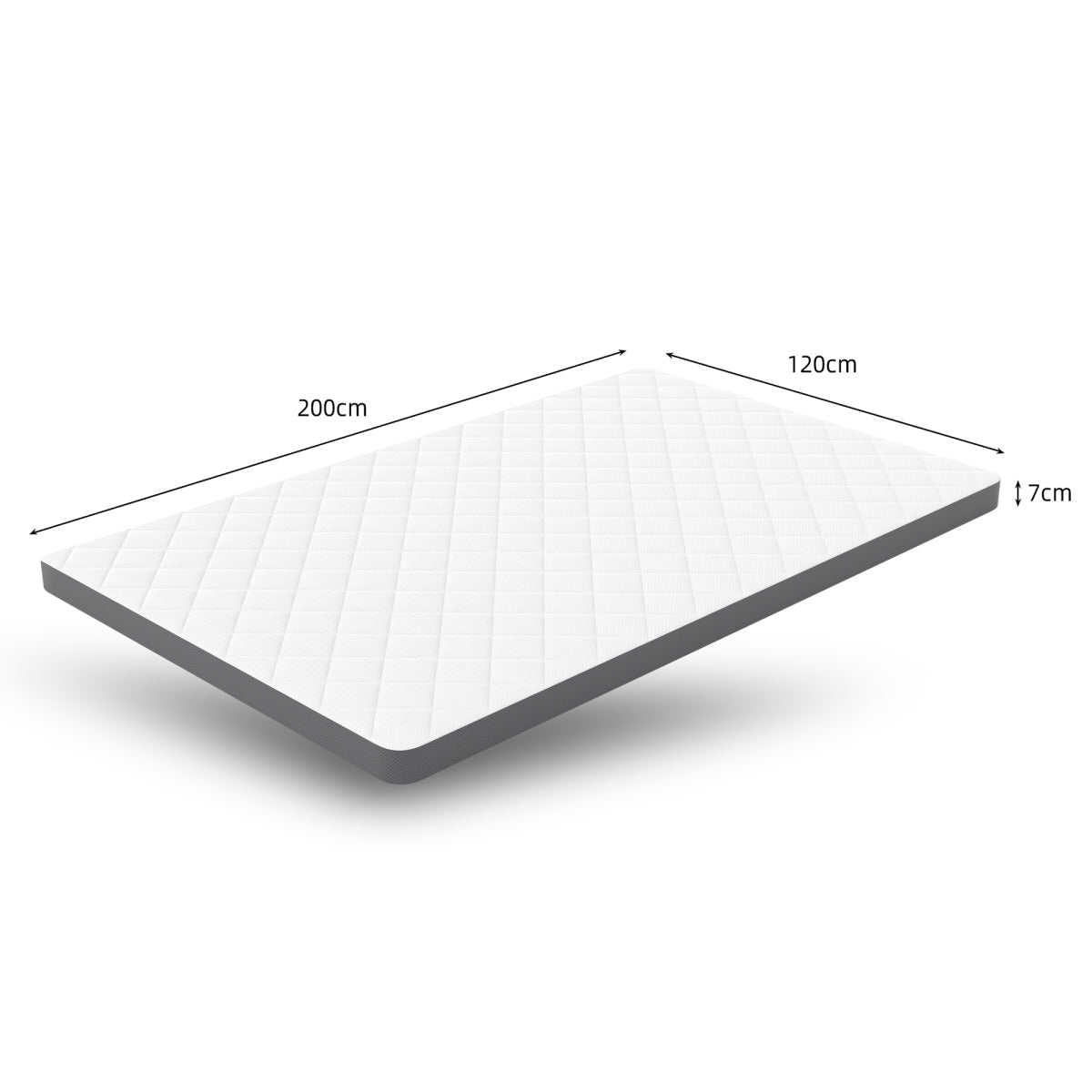 Matratzentopper 120x200 cm, 7 Zonen, H3, 7cm Höhe, Öko-TEX, Ergonomisch