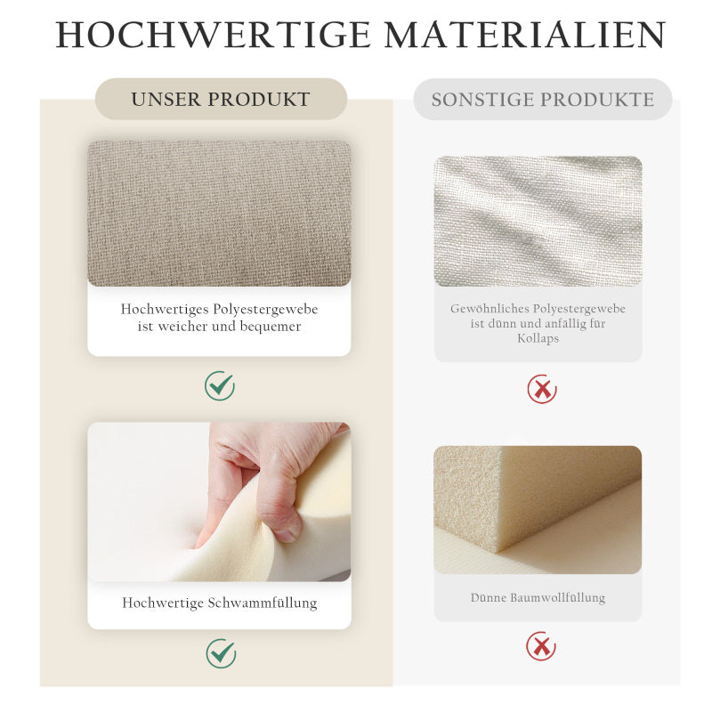 Garten-Lounge-Set mit verzinktem Eisenrahmen, Gartenmöbel-Set aus Seil, Lounge-Set aus khakifarbenem Seil mit Sitzkissen, verstellbaren Füßen, glatter Glasplatte, 4er-Set, inklusive aller Kissen