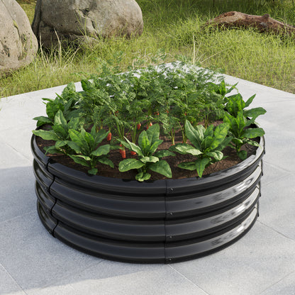 Verzinkt erhöhte Gartenbett, Pflanzer erhöhte Gartenbetten im Freien, Runde Freiheit erhöhte Gartenbetten für Gartenbau Gemüse, Früchte, Blumen