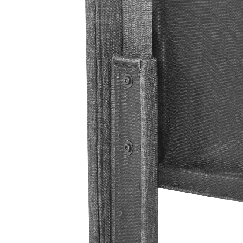 Modernes Design Polsterbett Mit seinem gepolstertes Kopfteil Einzelbett mit Lattenrost, 90x200cm ,in Grau Leinen, mittelfest (Ohne Matratze)
