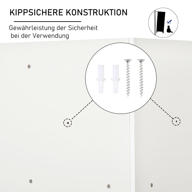 Kinderregal Eckregal mit 3 Aufbewahrungsboxen Kinderzimmer Spielzeug Ablage für 3-12 Jahre Kinder Weiß