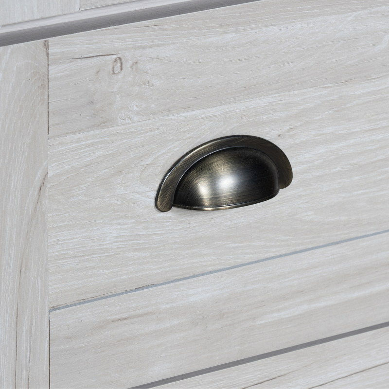 Moderner Highboard Schrank 80x34x171 cm, für Wohnzimmer, Büro & Flur