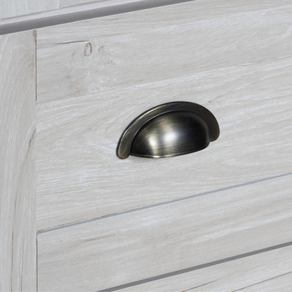 Moderner Highboard Schrank 80x34x171 cm, für Wohnzimmer, Büro & Flur