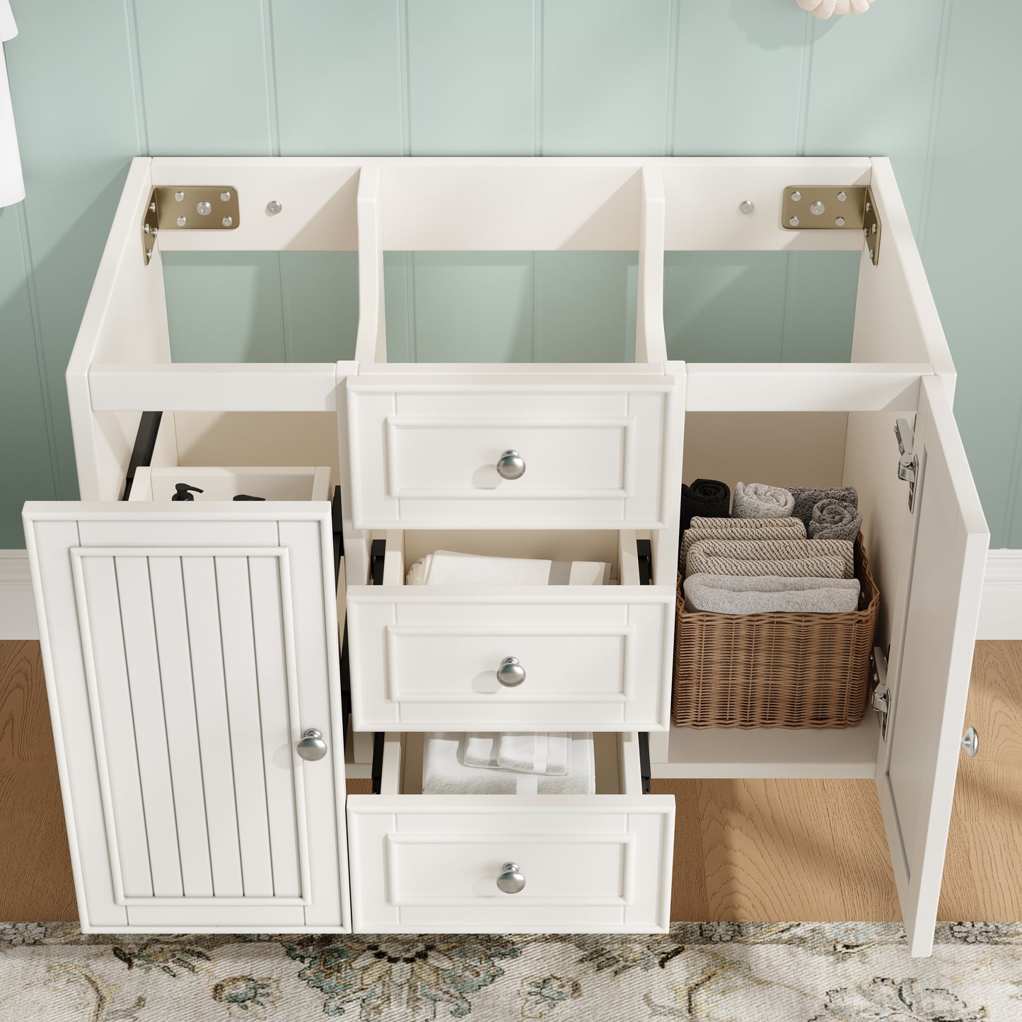 Hängender Waschtisch, Moderner Stil,Badmöbel für Badezimmer,weiß