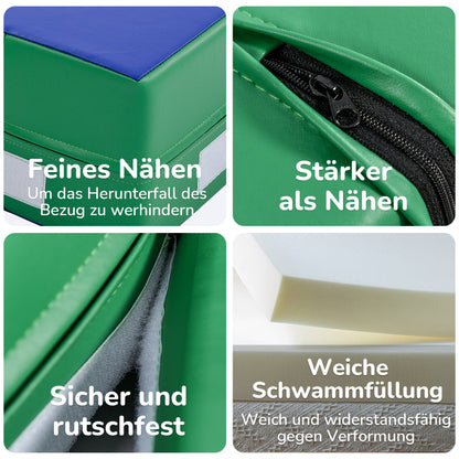 6 TLG Riesenbausteine zum Toben & Klettern Großbausteine für Kinder. Treppe und Rutsche für Kinder - Spielzeug zum Klettern, Rutschen und Krabbeln. im Vorschulalter & Babys Softbausteine, bunt.