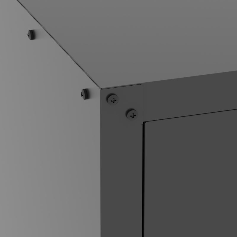 Metall-Wandschrank mit Türverschluss & Ablage - Robust, Umweltfreundlich, Ideal für Garage, Werkstatt & Büro - Ohne Holz, Kein Formaldehyd, Haustier- & Familiegeeignet, H77 cm × B75 cm × T30 cm