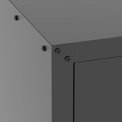 Metall-Wandschrank mit Türverschluss & Ablage - Robust, Umweltfreundlich, Ideal für Garage, Werkstatt & Büro - Ohne Holz, Kein Formaldehyd, Haustier- & Familiegeeignet, H77 cm × B75 cm × T30 cm