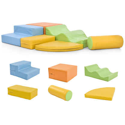 6 TLG Riesenbausteine zum Toben & Klettern Großbausteine für Kinder. Treppe und Rutsche für Kinder - Spielzeug zum Klettern, Rutschen und Krabbeln. im Vorschulalter & Babys Softbausteine, bunt.