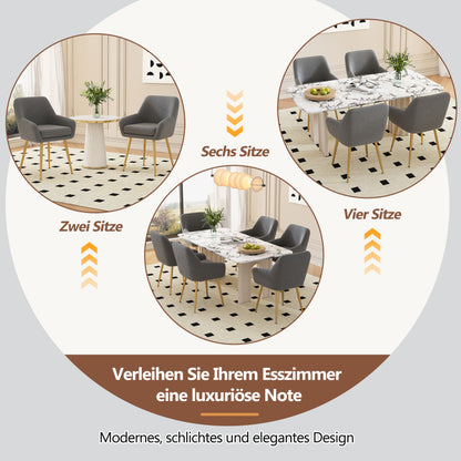 2 St Moderner, abnehmbaren Kissen für Küchen und Esszimmer, Grau