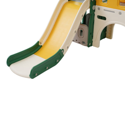 Mein kleines Schloss-Slide Kletterspielzeug für Kinder, 6 in 1 Kinderrutsche, Klettern, Bohrspiel, Stauraum, Spielgang, Basketballrahmen. Hergestellt aus HDPE (Enthält keine Meereskugeln)