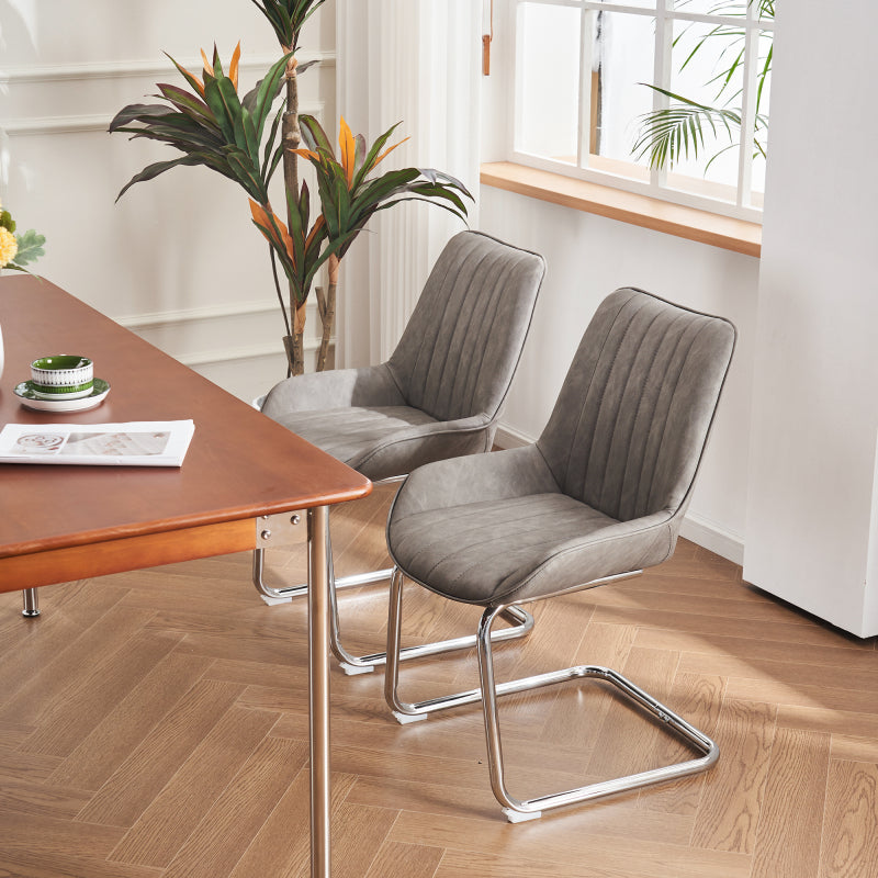 Sorgfältig ausgewählte Küche Wohnzimmer Esszimmer Stühle aus Kunstleder Material für leichtere Wartung! (Satz von 2)