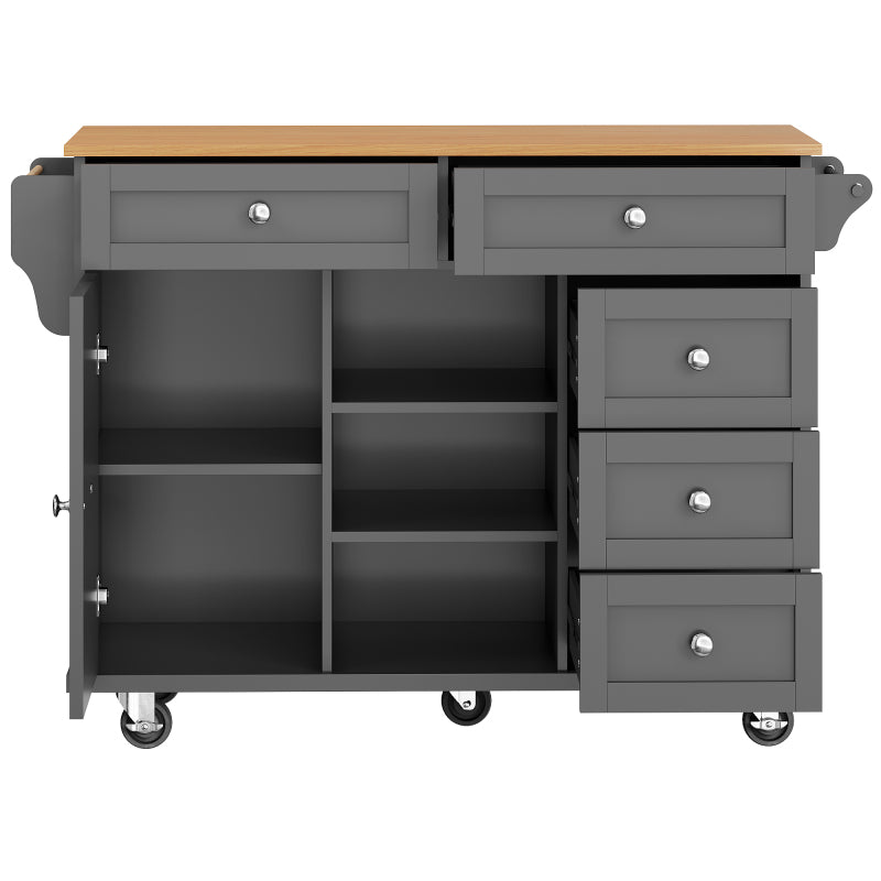 Speisewagen (134 x 46 x 92 cm), moderner und einfacher schwarzer Speisewagen, Schubladen-Aufbewahrungsschrank-Kombination, mobiles und festes Dual-Use-Design, geeignet für Heimküchen