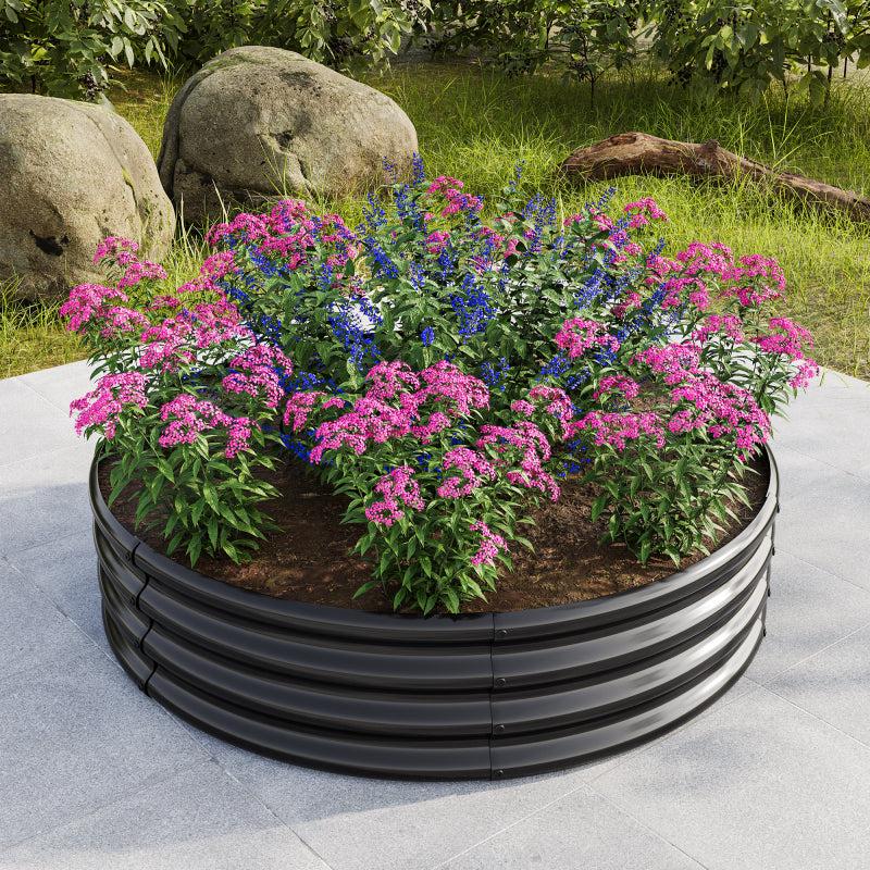Verzinkt erhöhte Gartenbett, Pflanzer erhöhte Gartenbetten im Freien, Runde Freiheit erhöhte Gartenbetten für Gartenbau Gemüse, Früchte, Blumen