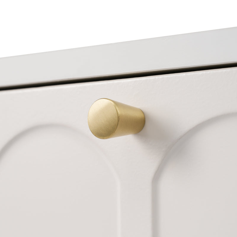 Schminktisch mit 2 Schubladen 76.5cm Höhe ,Kommode Schlafzimmer Highboard Weiss Sideboard Schubladenkommode Kommode für Schlafzimmer, Creme-Weiß -H76.5/B100/T45 cm