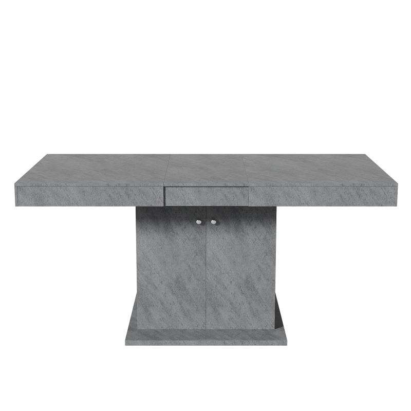 Ausziehbarer Esstisch, L140/180*W80*H76cm, Betonoptik