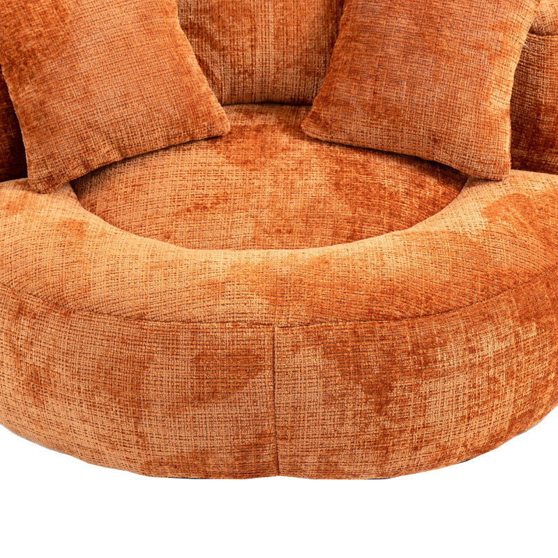 Lazy Sofa Durable Komfort Lounger hohen Rücken Sitzsack Stuhl Couch mit drei Kissen für Erwachsene und Kinder, Indoor & Outdoor, Single Gaming Sofa Stuhl für Schlafzimmer, Büro (Orange Chenille)