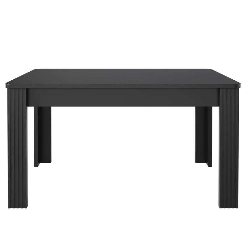Esstisch, moderner Esstisch, stabiler Esstisch, vierbeiniger Tisch, rechteckiger Esstisch, Kaffee-Lounge-Tisch, moderner einfacher Esstisch, schwarz, (OLD SKU: N634P215552S)