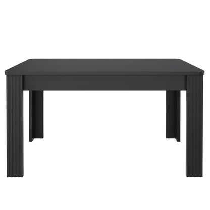 Esstisch, moderner Esstisch, stabiler Esstisch, vierbeiniger Tisch, rechteckiger Esstisch, Kaffee-Lounge-Tisch, moderner einfacher Esstisch, schwarz, (OLD SKU: N634P215552S)