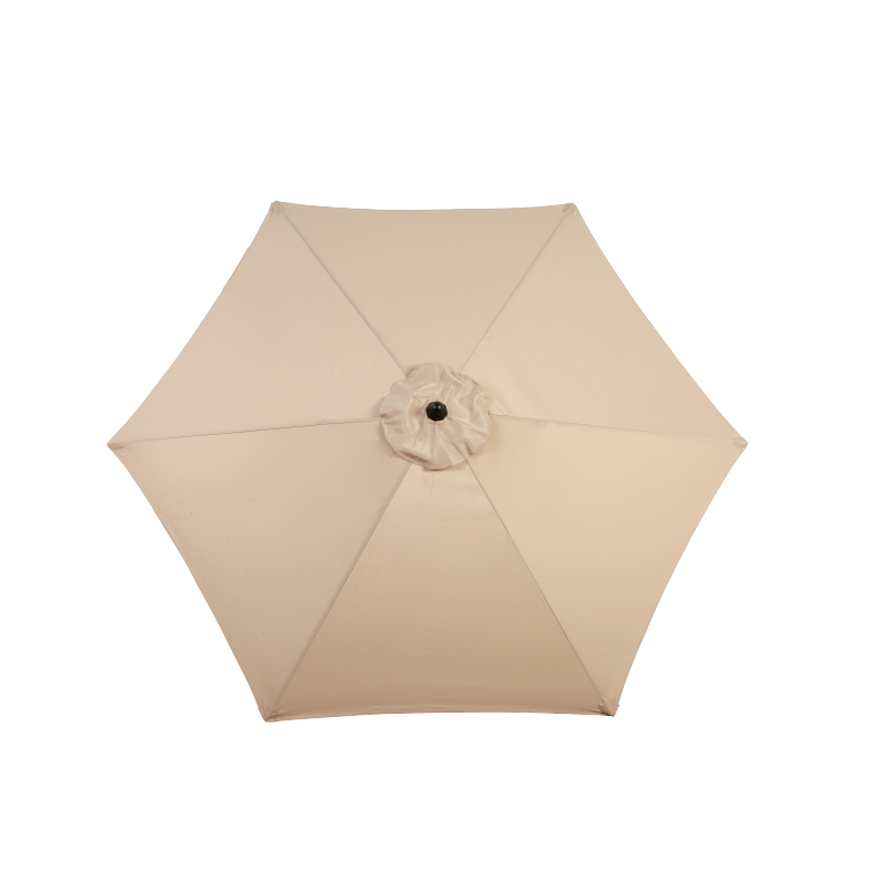 14.8 Ft Double Sided Outdoor Umbrella Rectangular Large with Crank (khaki)(No Base)