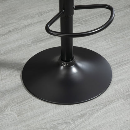 Barhocker 2er Set höhenverstellbare Tresenhocker mit Rückenlehne, drehbarer Bistrohocker aus Kunstleder in Braun, ideal für Küche & Bar