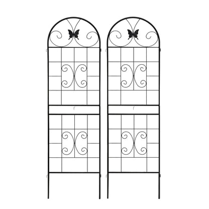 Metall Garten Gitter, 2 Pack Metallgitter für Kletterpflanzen, Indoor / Outdoor Pflanze Gitter für Topfpflanzen, Hauspflanzen, Kletterreben, Blumen und Gemüse, Rasen Garten Zaun Dekor Bildschirm
