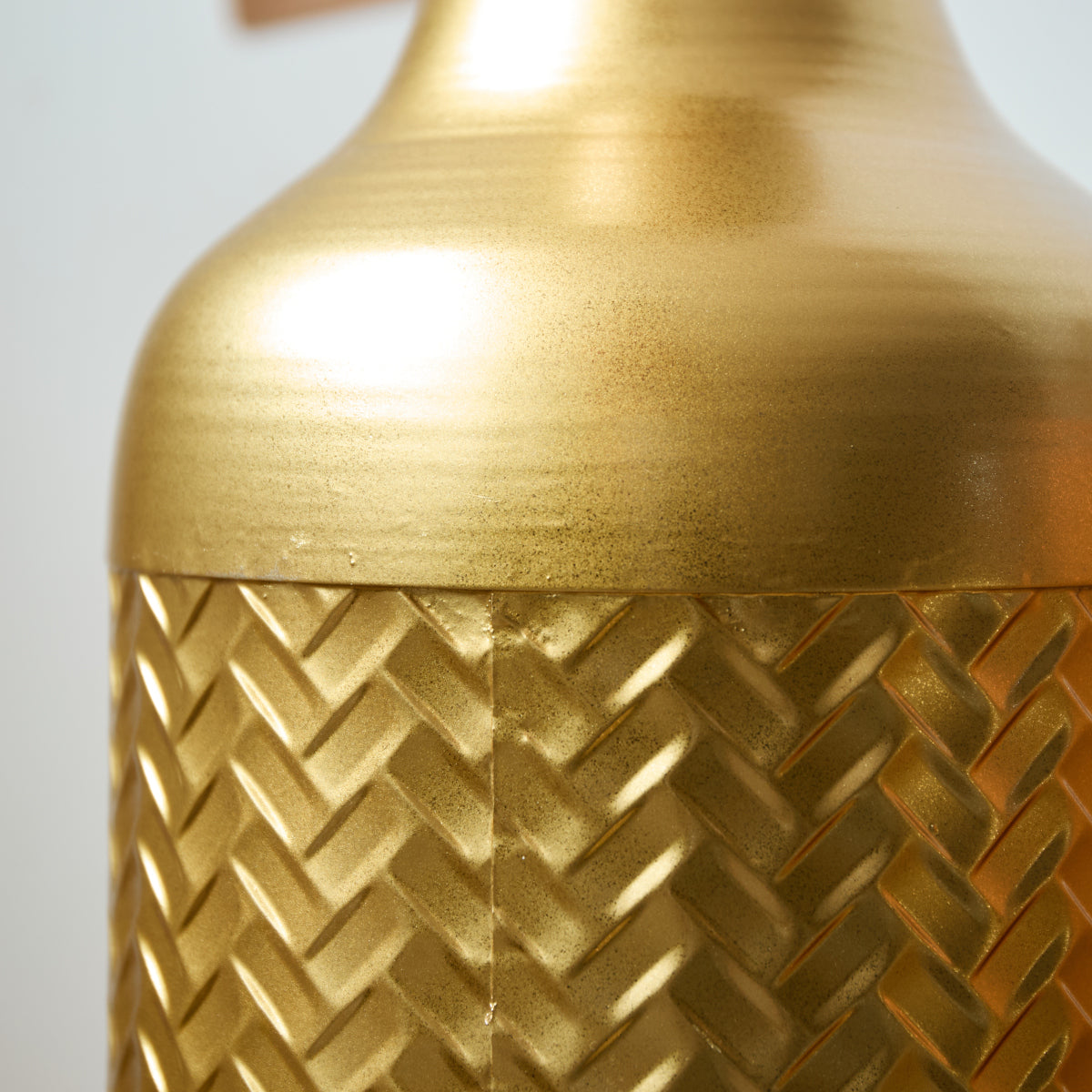 3er Set Bodenvase Metall, Gold, Retro Stil, Hohe Dekovasen 83/65/50 cm