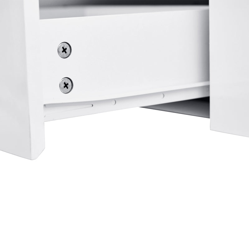 Hochglanz Sideboard, Kommoden,Highboard, Schubladenkommoden mit 4 Schubladen2 Türen und höhenverstellbaren Regalböden, weiß