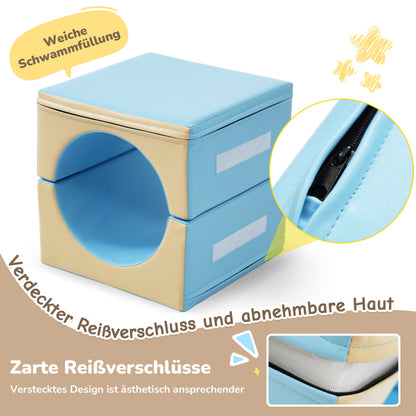 Erlebe Abenteuer mit den Riesigen, Bunten 6-in-1 Schaumstoff-Bausteinen: Kreatives Spielen, Krabbeln durch Bögen und Rutschen