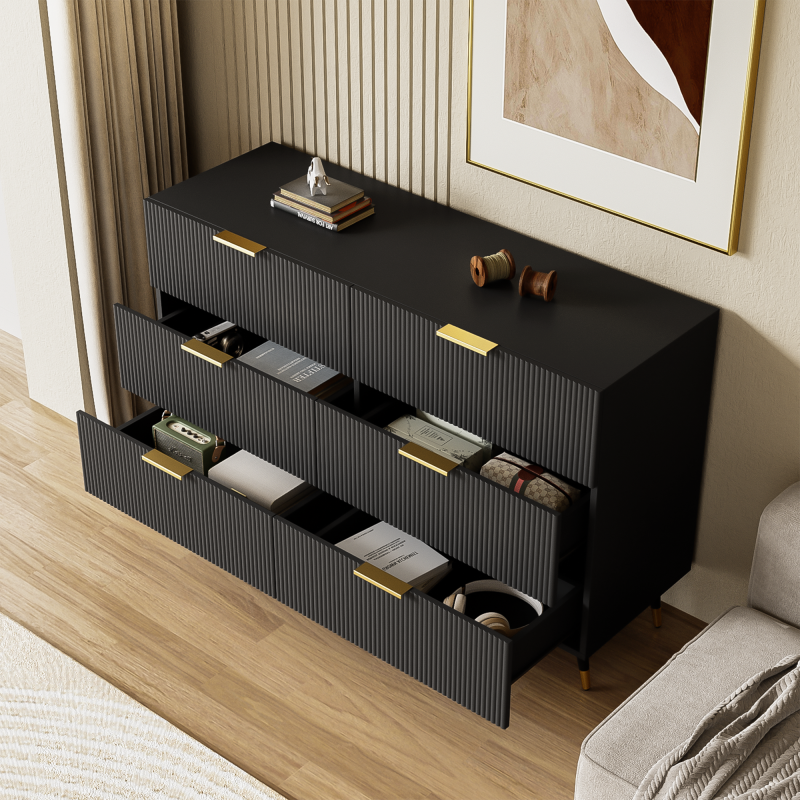 Elegantes Sideboard mit modernem Design, Kommode mit Schubladen und viel Stauraum