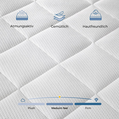 Matratzentopper 120x200 cm, 7 Zonen, H3, 7cm Höhe, Öko-TEX, Ergonomisch