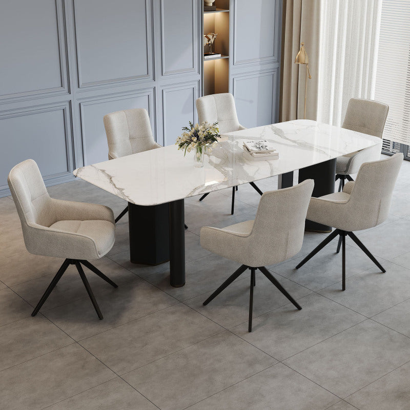 2 Drehbare Stühle nach Anthropometrie, perfekt für Küche und Esszimmer, Grau