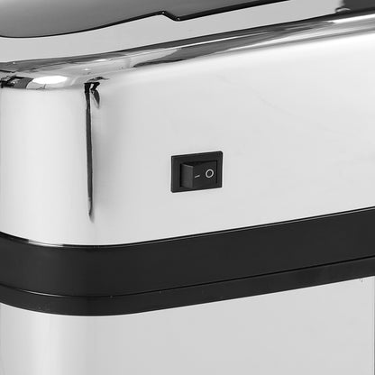 Automatik Sensor Mülleimer 30L mit IR Sensor, viereckig, Edelstahl, optionaler Inneneimer für hygienisches Abfallmanagement