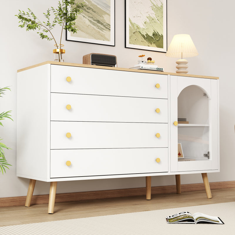 White Cloud Couchtisch, moderner Couchtisch mit 4 stabilen Stützbeinen, kleiner weißer Couchtisch, runde Kante, passt gut in Wohnzimmer, Schlafzimmer, Balkon, Terrasse
