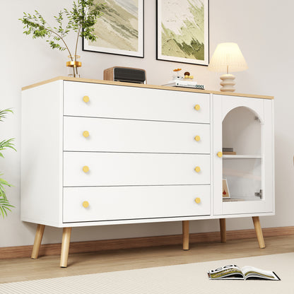 White Cloud Couchtisch, moderner Couchtisch mit 4 stabilen Stützbeinen, kleiner weißer Couchtisch, runde Kante, passt gut in Wohnzimmer, Schlafzimmer, Balkon, Terrasse