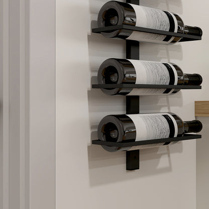 Weinregal, Flaschenregal für 10 Weinflaschen, Weinflaschenregal für Küche, Esszimmer, Schwarz