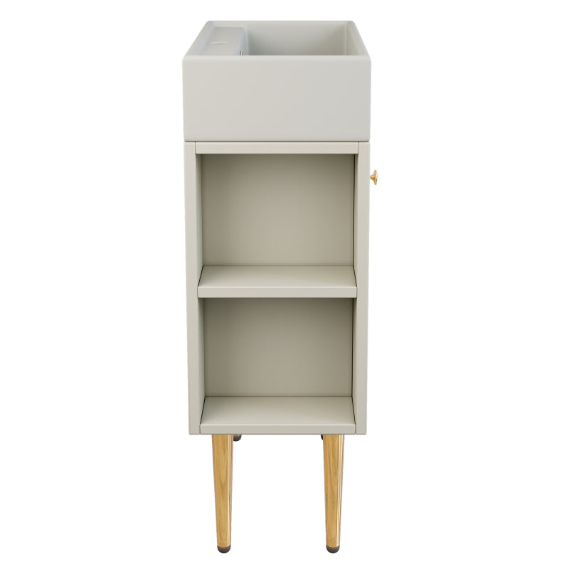 Badezimmermöbel Waschbecken mit Waschtischunterschrank 55 cm , Waschtischunterschrank , Kleine Gästebad Möbel , weiß