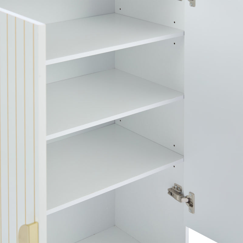 Moderner Paar-Tür-Schuhschrank, Foyer-Schrank-Speicher-Organisator-Schuhschrank, MDF-Schuhschrank, 3-stufiger Schuhschrank weiß, offene untere Schublade, 75*35*110cm, Tragfähigkeit 20KG