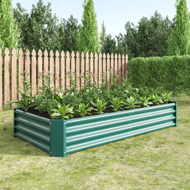 Hochbeet Metall Pflanzenbeet, Hochbeete für Garten aus robustem Stahlblech mit stabilem Design, Rostschutz und Langer Haltbarkeit, Hochbeet Bausatz ohne Boden, Ideal für Gemüse, Kräuter & Blumen Anthr