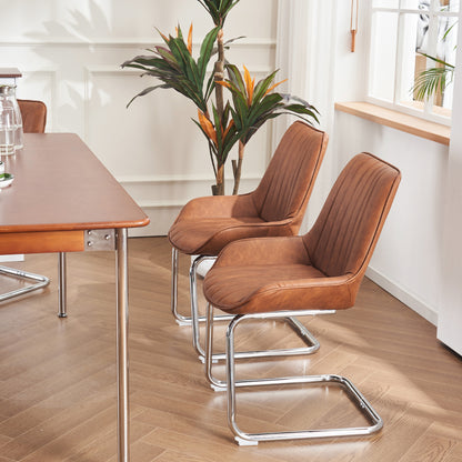 Sorgfältig ausgewählte Küche Wohnzimmer Esszimmer Stühle aus Kunstleder Material für leichtere Wartung! (Satz von 2)