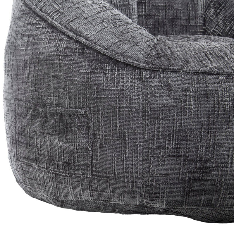 Sitzsack Sofa Stuhl für Erwachsene mit Fußstütze, Grau