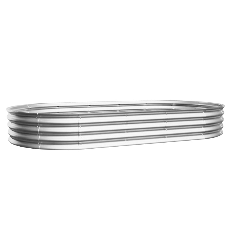 Hochbeet aus Metal Verzinkte Pflanzer erhöhte Gartenbett-Kit, Gartenbetten für im Freien für Gemüse, Blumen und Kräuter, Heavy Duty, rostbeständig, einfache Montage, 1pcs 8x4x1ft