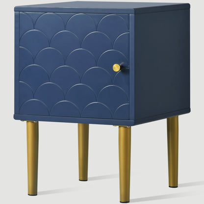 2er Set Nachttisch,Nachtschrank Beistelltisch,Marineblau, Sofatisch passend zu jedem Bett & Schlafzimmer - H50/B35/T35 cm