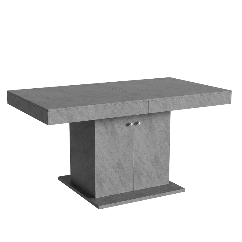 Ausziehbarer Esstisch, L140/180*W80*H76cm, Betonoptik