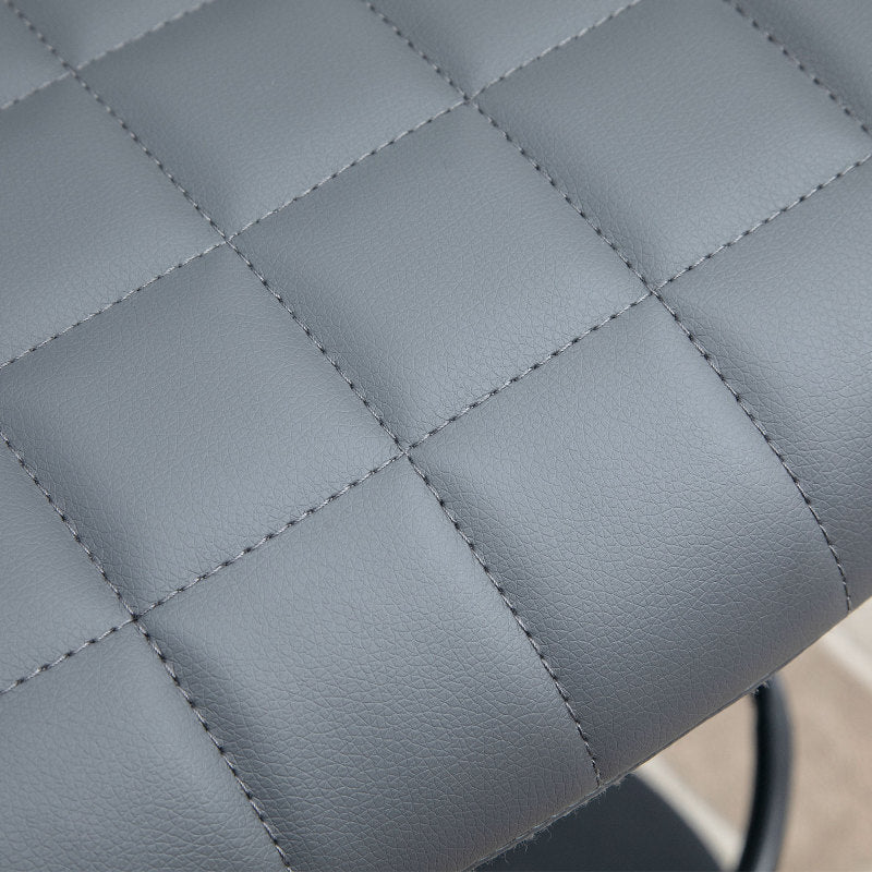 Barhocker 2er-Set mit Rückenlehne und Fußstütze, höhenverstellbar, rutschfest, bis 120 kg, Grau