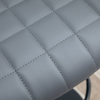 Barhocker 2er-Set mit Rückenlehne und Fußstütze, höhenverstellbar, rutschfest, bis 120 kg, Grau