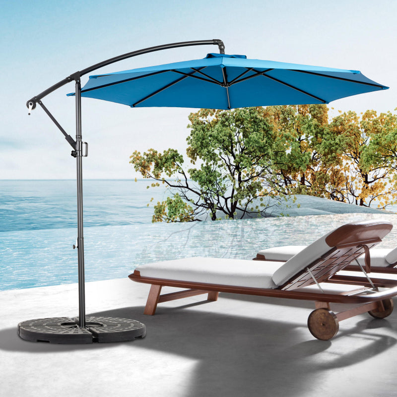 14.8 Ft Double Sided Outdoor Umbrella Rectangular Large with Crank(Light Green) (No Base)